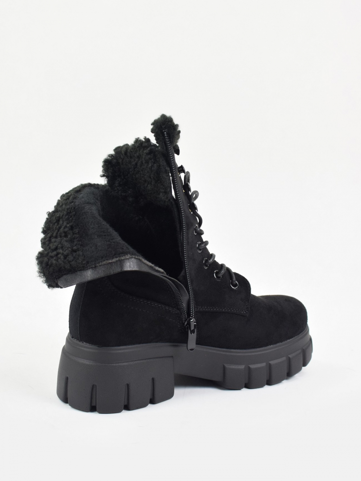 Chunky north style ankle boots in black
