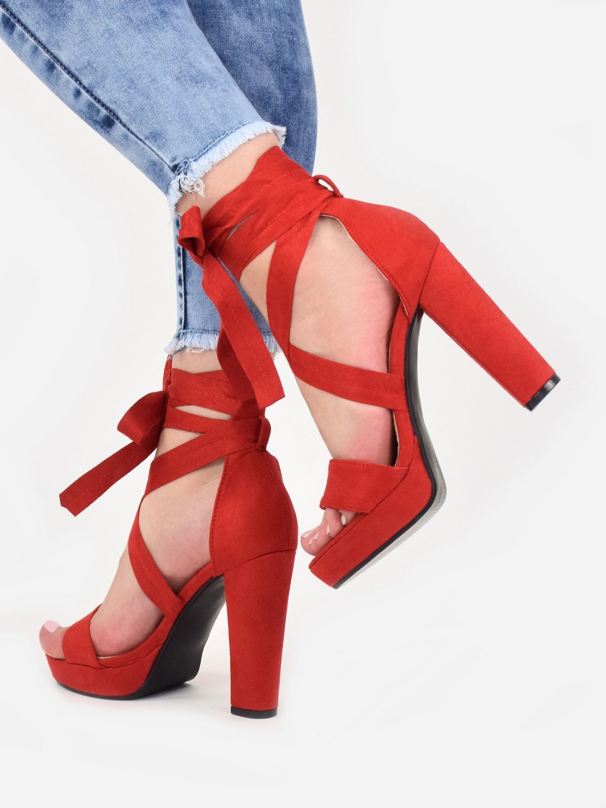 Luxurious design high heels in red