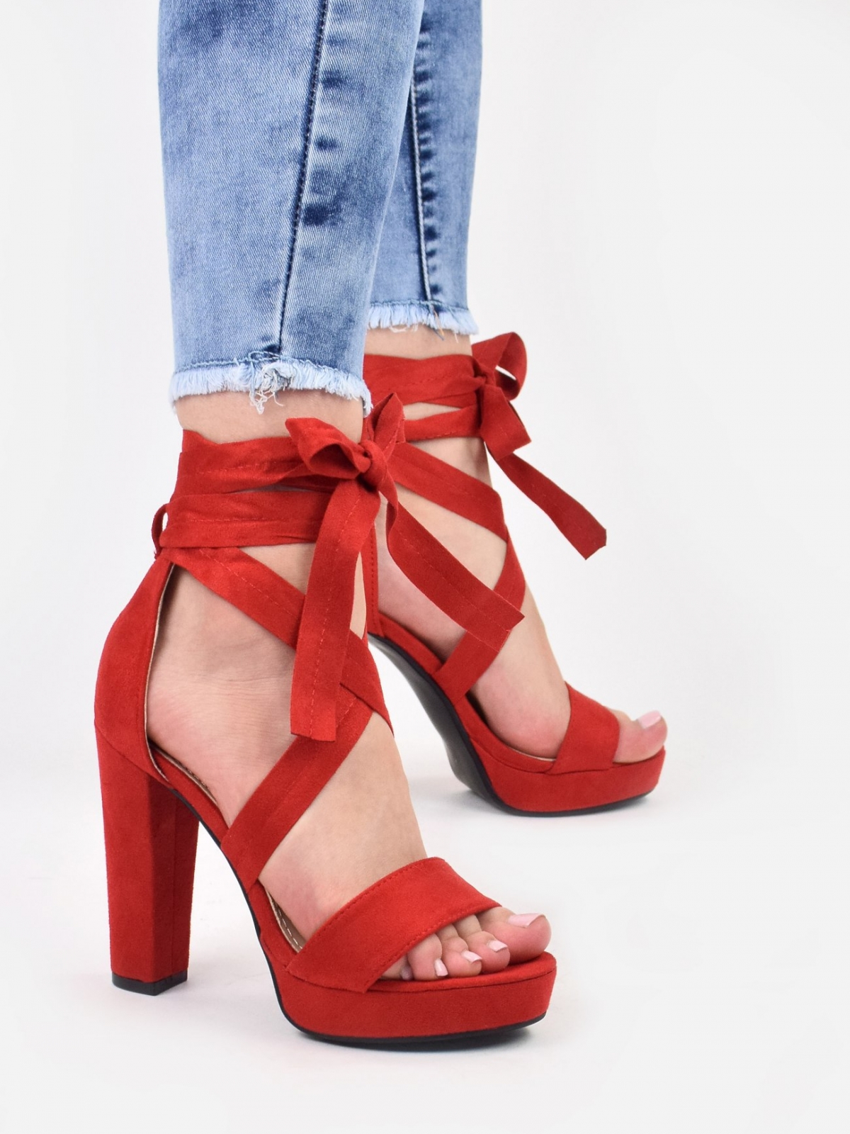 Luxurious design high heels in red