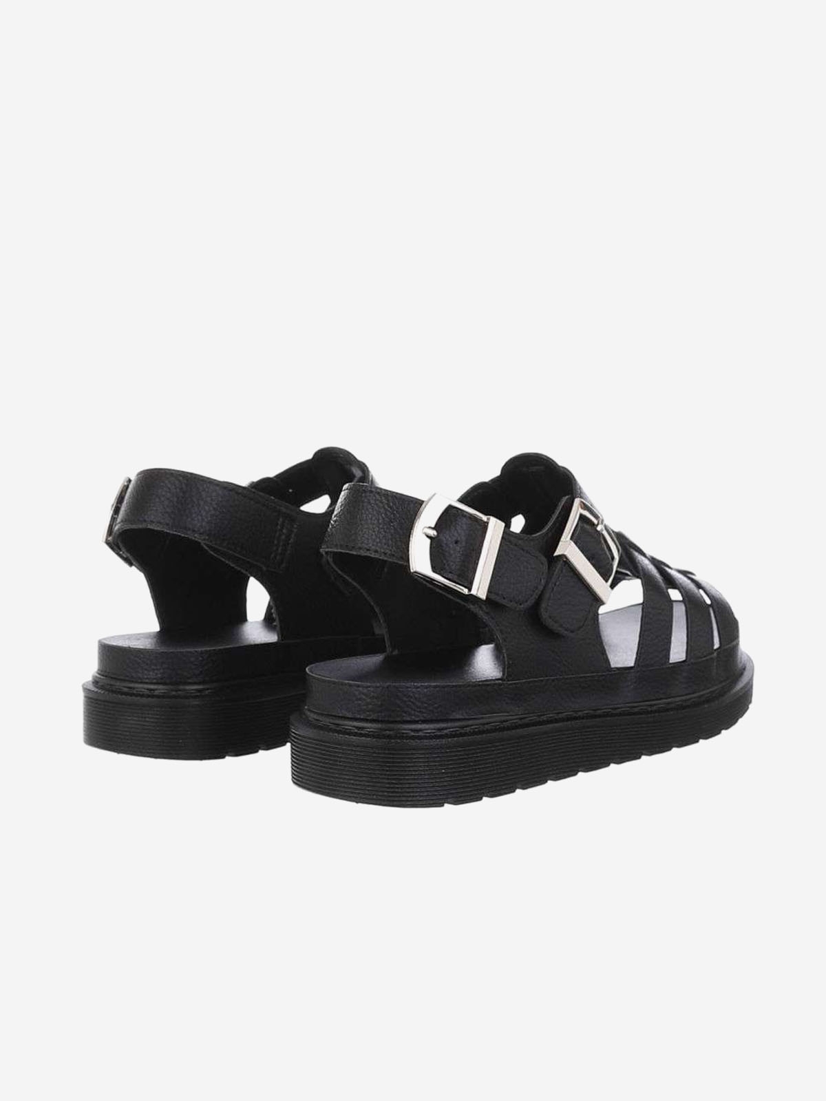 Sandals with adjustable straps in black