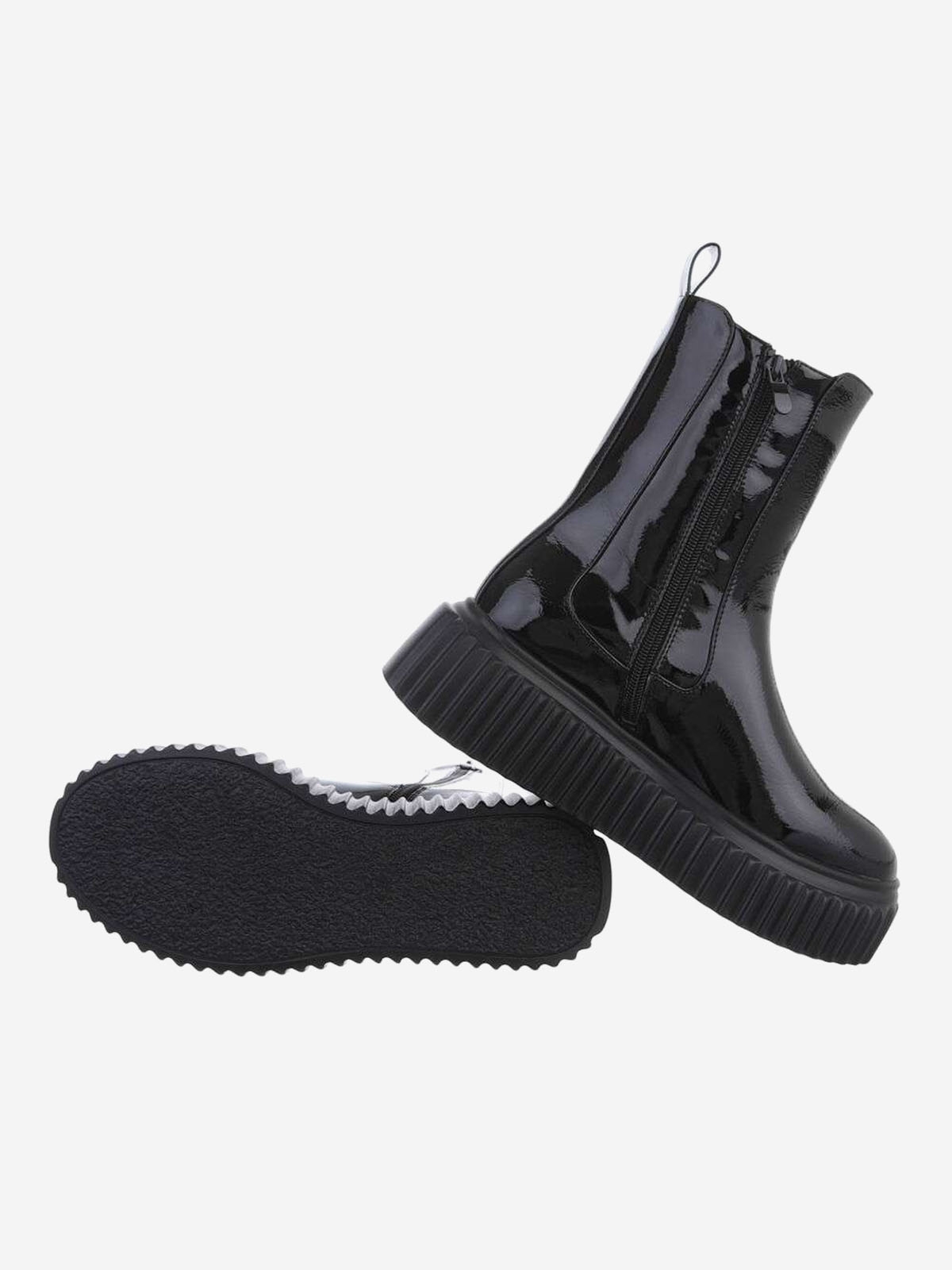 Platforminiai juodi moteriški batai