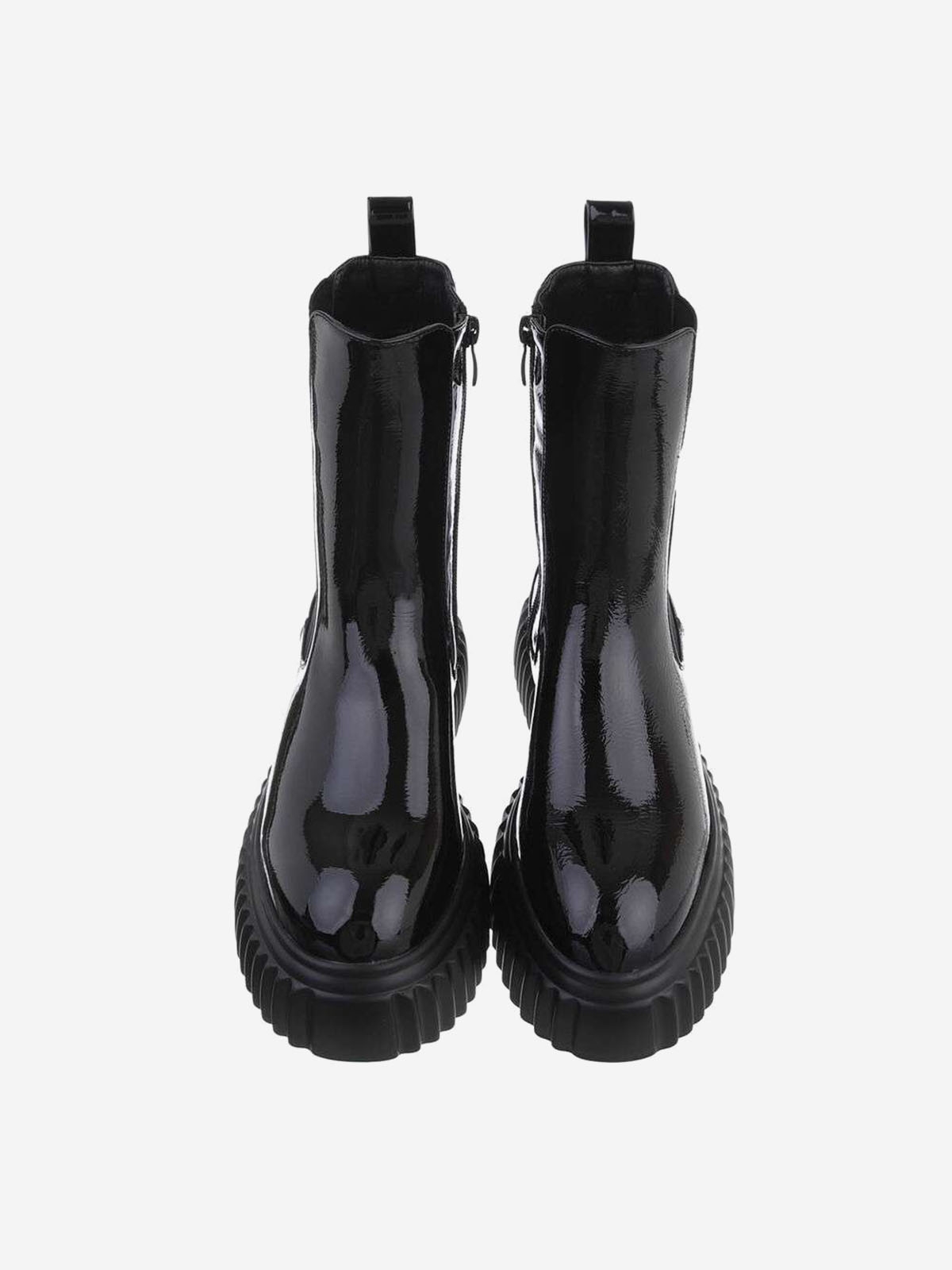 Platforminiai juodi moteriški batai