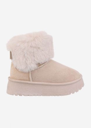 UGG style women's ankle boots with fur
