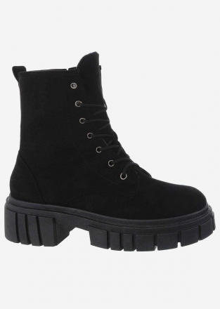 Women's lace-up boots in black