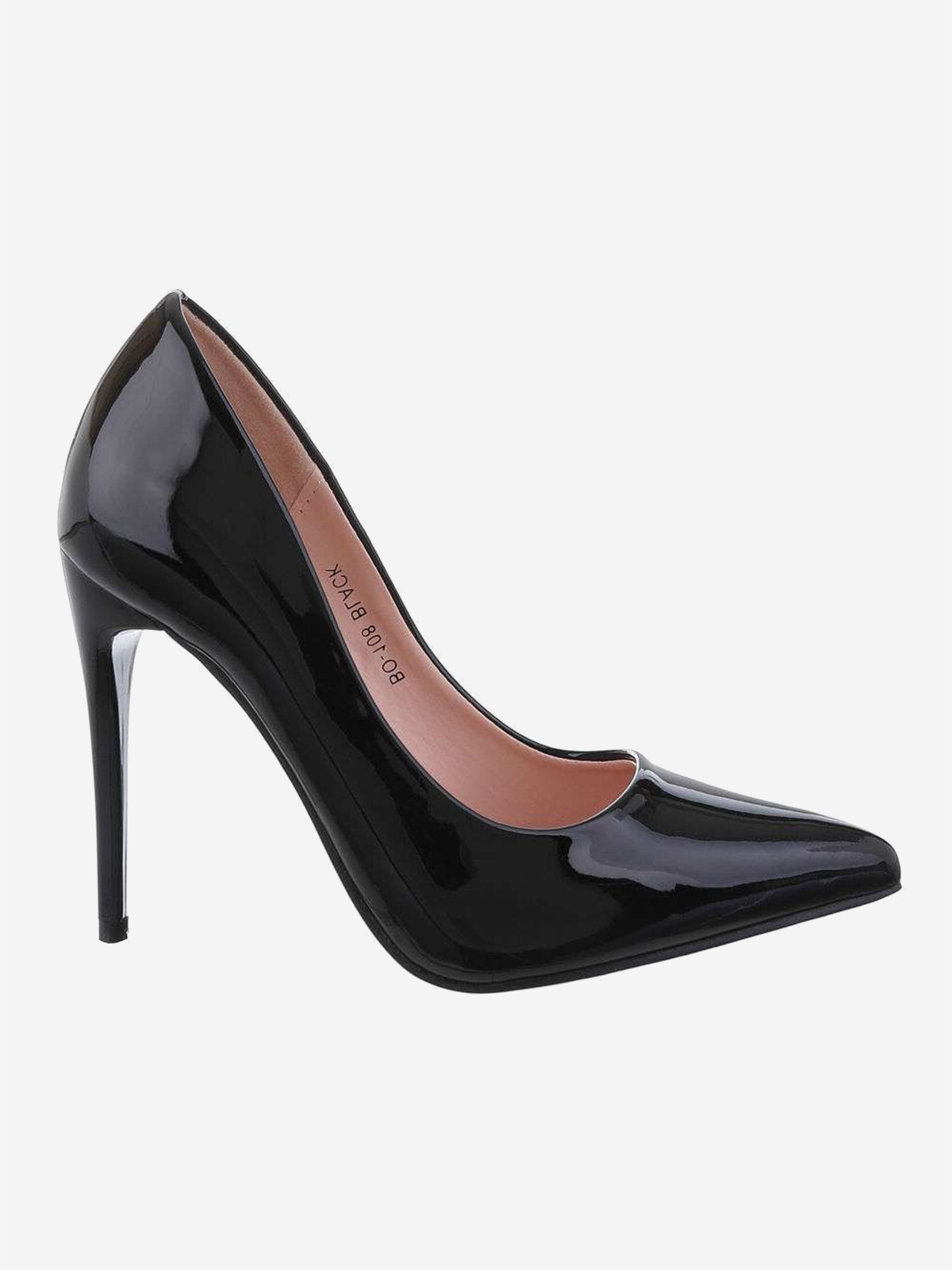 Women's high-heeled shoes in black