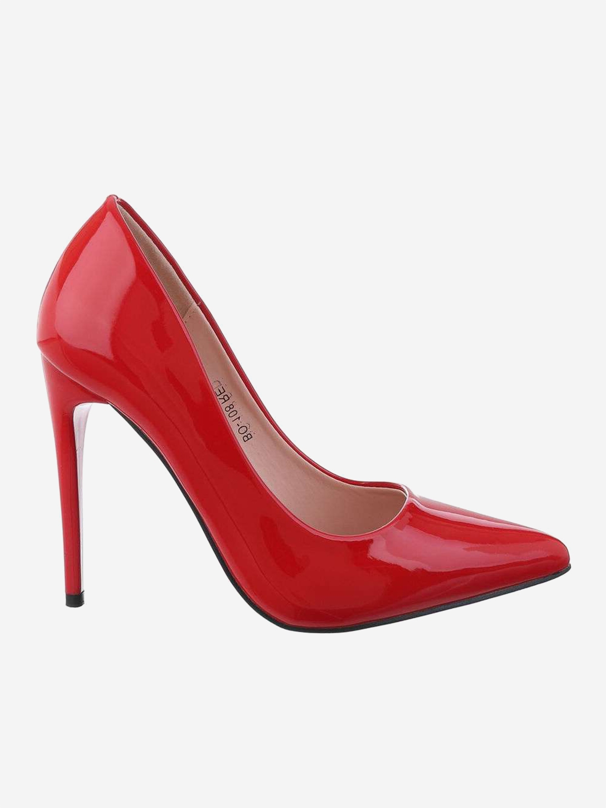 Women's high-heeled shoes in red
