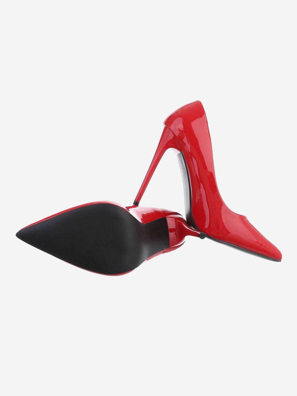 Women's high-heeled shoes in red