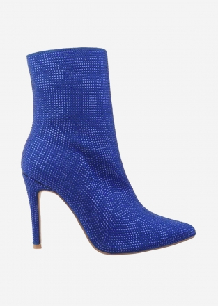 Blizgūs moteriški aukštakulniai batai mėlynos spalvos