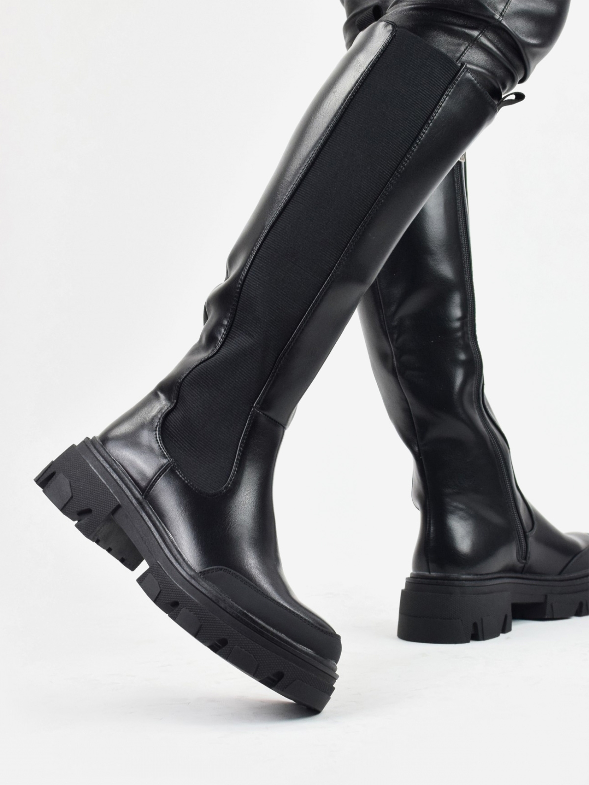 "Chelsea" women's high boots in black