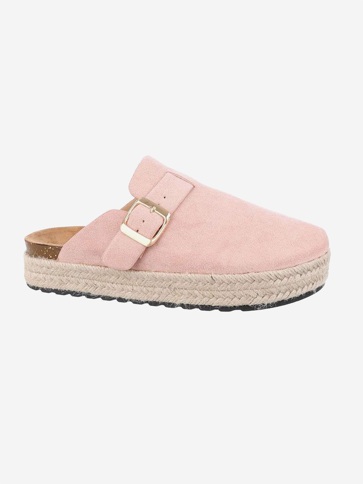 Women's slippers with a thick sole in pink